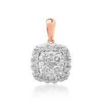 Pandantiv din aur roz cu diamante de 0.327ct