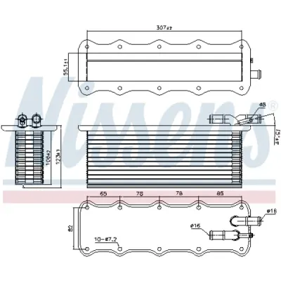 Intercooler, compresor NISSENS 96318