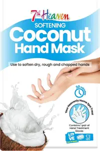 7th Heaven Mască de mâini catifelată din nucă de cocos, 1 pereche