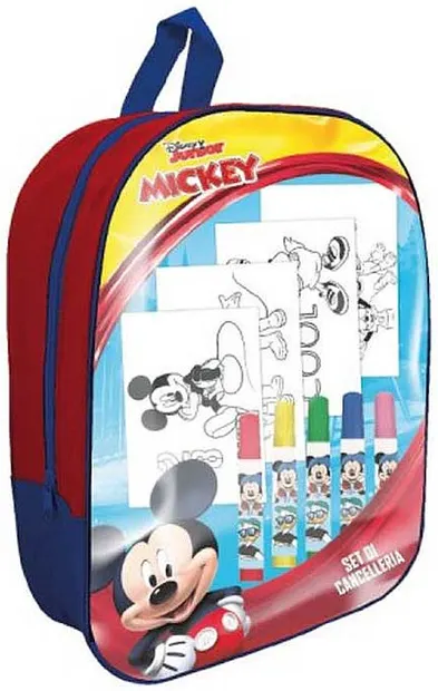 Ghiozdan pentru grădinița IMC Toys - Mickey Mouse, cu trusa de colorat