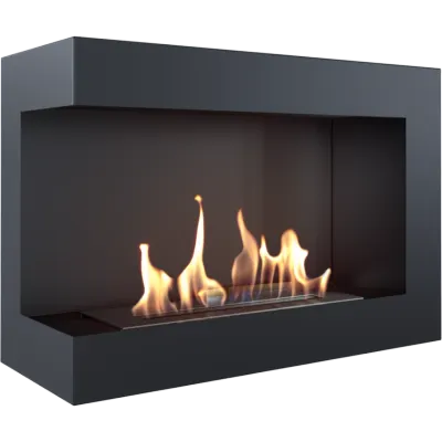 DELTA negru colt stanga - 70 x 48 x 28 cm