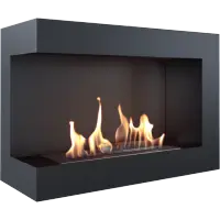 DELTA negru colt stanga - 70 x 48 x 28 cm