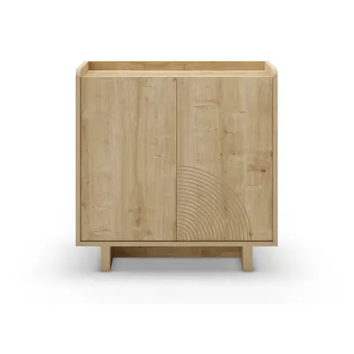 Dulap în culoare naturală cu aspect de lemn de stejar 80x80x40 cm Daira – Marckeric