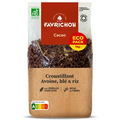 Musli Crocant cu Cereale Integrale si Cacao Ecologic/Bio 1kg
