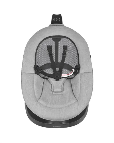 Leagan electric 2in1 Kikkaboo Zazu Grey cu tehnologie inteligenta de miscare in 3 directii,panou de comanda tactil,cadru din otel,3 viteze de balansare,cronometru,2 pozitii reglare spatar,greutate admisa 30 kg