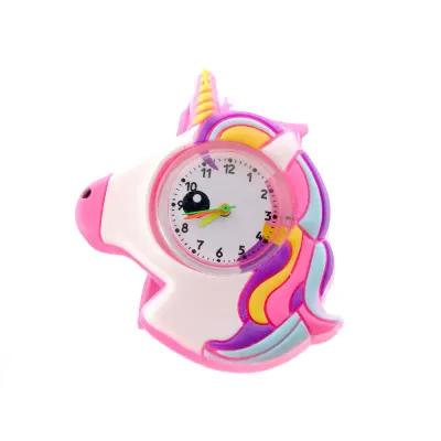 Ceas pentru copii cu unicorn si detalii colorate