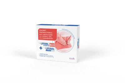 Pachet Urimil Forte Max 30 capsule + Urimil Gel cu Canabidiol 50ml, NaturPharma
