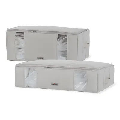 Cutii de depozitare pentru haine 2 buc. din material textil cu vacuum/cu pereți întăriți 65x50x27 cm Life – Compactor