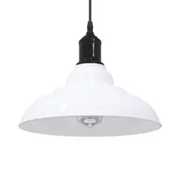 vidaXL Lampă suspendată reglabilă pe înălțime E27 alb lucios metal