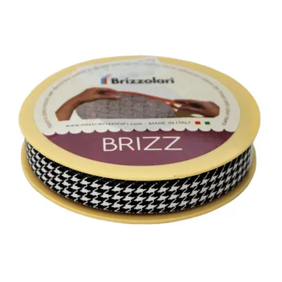 Bandă Adezivă Decorativă Brizz Zig Zag Alb-Negru, 25 m