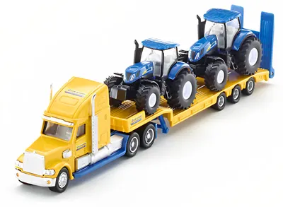 Set de jucării Siku - Camion cu tractoare New Holland, 1:87