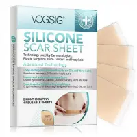 Benzi Premium din Silicon Medical pentru Cicatrici, 4 buc reutilizabile, 8 cm x 4 cm