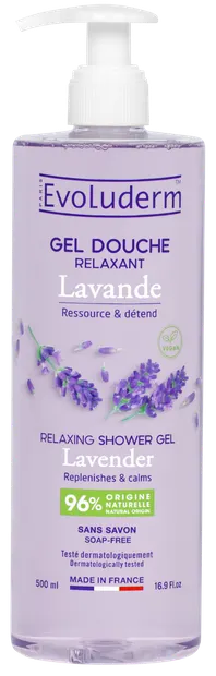 Gel de dus relaxant Lavande, 500ml, Evoluderm