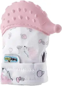 Mănușă de dentiție BabyJem - Arici, roz