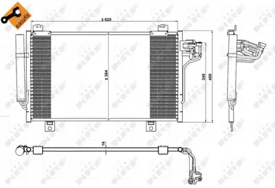 Radiator AC condensator cu uscator potrivit MAZDA 3, 6 1.5D 2.2D 08.12