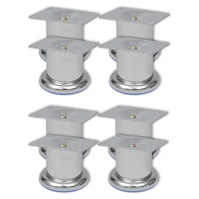 vidaXL Picioare de canapea rotunde, 8 buc., 60 mm, crom