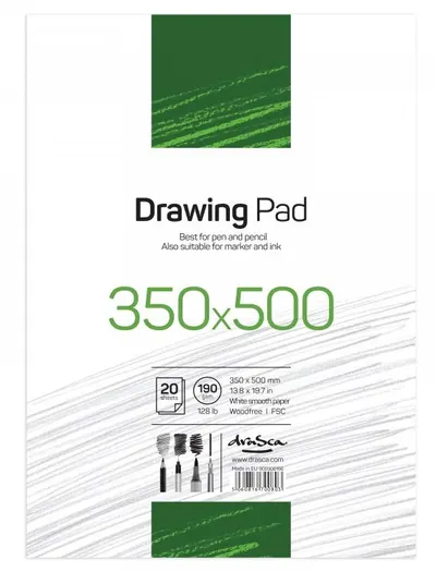 Bloc de desen Drasca Drawing Pad - 20 foi, 35 x 50 cm