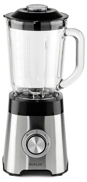 Blender Muhler – MB-555SG, 500 W, 1,5 l, 2 trepte de viteză, inox/negru