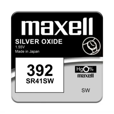 Baterii ceas oxid argint 384 392 SR41W, 1 Buc. Maxell