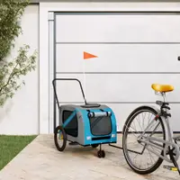 Gossi remorca bicicleta animale companie, albastru/gri, oxford/fier