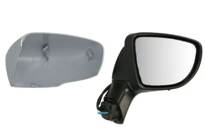 Oglinda laterala dreapta electric, convex, cu incalzire, grund, rabatare electrica, semnalizator, cu senzor temperatura potrivit RENAULT CAPTUR I 06.17-12.19