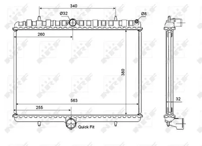 Radiator Apa Racire Motor Citroen C8, Jumpy; Fiat Scudo, Ulysse; Lancia Phedra; Peugeot 807, Expert, Expert Tepee 1.6d 2.0d Dupa 2002