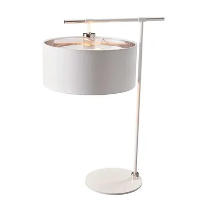 Veioza Balance 1 Light Table Lamp – White and Polished Nickel