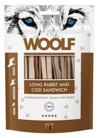 WOOLF DOG SNACKS Long Rabbit and Cod Sandwich 100g