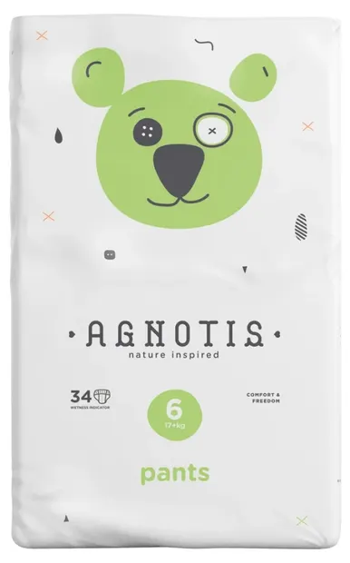 Scutece-pantaloni pentru bebeluși Agnotis - Nr. 6, 17+ kg, 34 bucăți