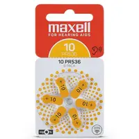 Set Baterii Zinc Air pentru Aparatul Auditiv ZA10 PR536, Maxell, 6 Bucati