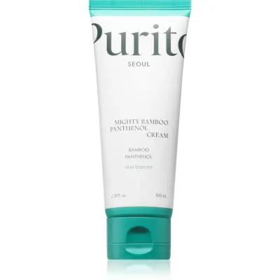 Purito Mighty Bamboo Panthenol Cream crema Intensiv Regeneratoare reface bariera protectoare a pielii 100 ml