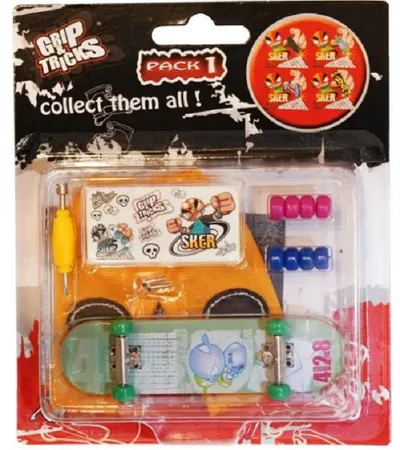 Jucarie pentru degete Grip&Trick - Skateboard, turcoaz