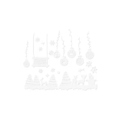 Autocolante de Craciun, decoratiune pentru geam, 34 cm, diverse modele