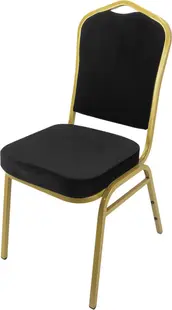 Scaun de catering Horecano - Negru și auriu