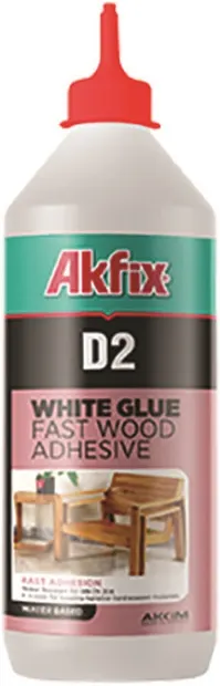 Lipici pentru lemn Akfix - PVA, D2, 500 g, Alb