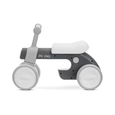 Bicicleta de echilibru Lorelli Zig Zag Grey 12-36 luni, scaun reglabil 2 pozitii, roti din spuma Eva, lumini si muzica