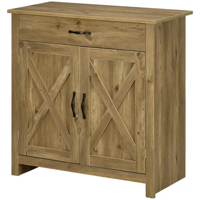Homcom Bufet Bucatarie – Stil Country, Spatiu Depozitare Rustic | Aosom Romania