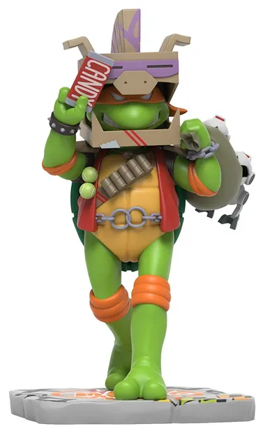 Figurină Mighty Jaxx Animation: TMNT - Michelangelo (Remixx) (Cowa-BOO-nga! Edition), 12 cm