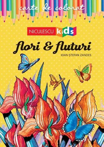 Carte de colorat Flori & Fluturi - Paperback - Ioan-Ștefan Zandeş