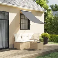 Gossi copertina retractabila, antracit, 150x150 cm, tesatura si otel