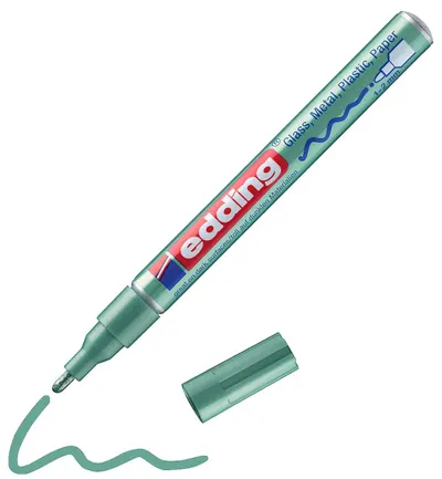 Marker permanent Edding 751 - Verde metalic