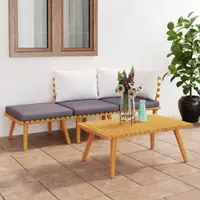 Gossi set mobilier de gradina cu perne, 4 piese, lemn masiv de acacia