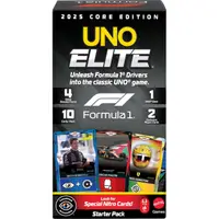 Joc de societate, Uno, 2025 Core Edition Starter Pack, Elite F1, JLV42
