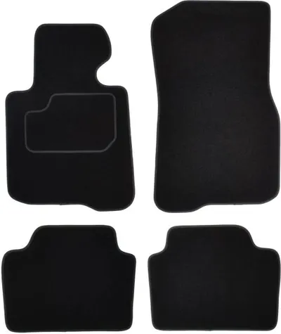 Covor podea MAMMOOTH Velours, 4 buc., fata spate, set, culoare neagra, potrivit BMW 4 GRAN COUPE (F36) 03.14-05.21, Saloon