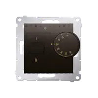 Termostat cu senzor interior, 16 (2) A, 230V ~ maron mat metalic