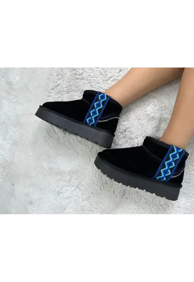 Ghete negre din piele naturala W5829 118 13713 - Negru