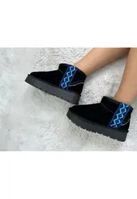 Ghete negre din piele naturala W5829 118 13713 - Negru