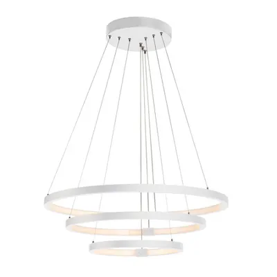 Lampa suspendata, lustra O camera tripla pandantiv, alb