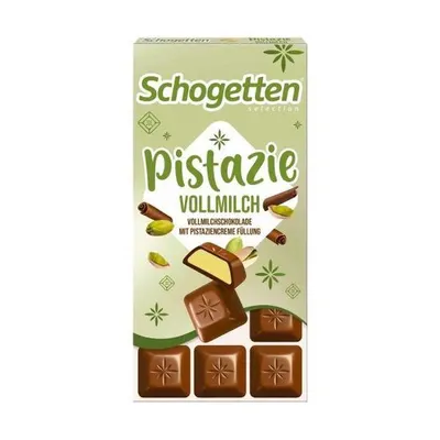 Tableta ciocolata cu lapte cu crema de fistic Schogetten 100 g Engros