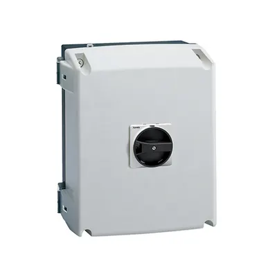 IEC/EN TYPE IP65 Cutie ne metalica cu intrerupator rotativ, tetrapolar. WITH ROTATING BLACK HANDLE, 160A